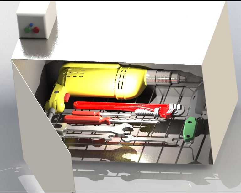 Disinfectant UV-C booth